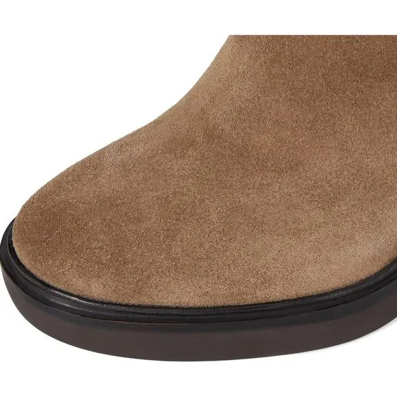 Tory Burch $458 72 mm T-Gore Heeled Ankle Boots River Rock Suede Sz 10 NIB! - Picture 6 of 7